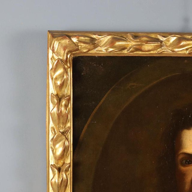 Portrait of a Painter, Oil on Canvas For Sale - Image 8 of 11