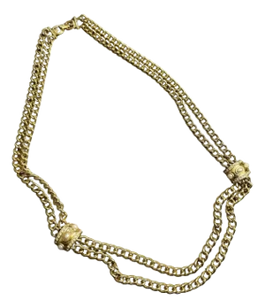 An Elegant 1980s Gilded Metal Necklace by Givenchy