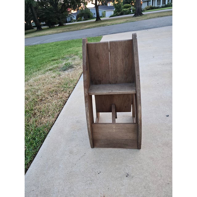 Vintage Mid-Century 3-in-1 Convertible Wooden High Chair, Rocking Horse & Toddler Desk For Sale - Image 11 of 12