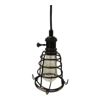 Formation Style Industrial Cage Pendant Light For Sale