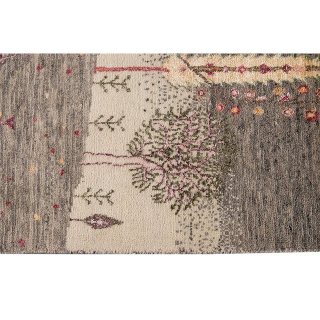 21st Century Modern Gabbeh Style Wool Rug For Sale In New York - Image 6 of 12