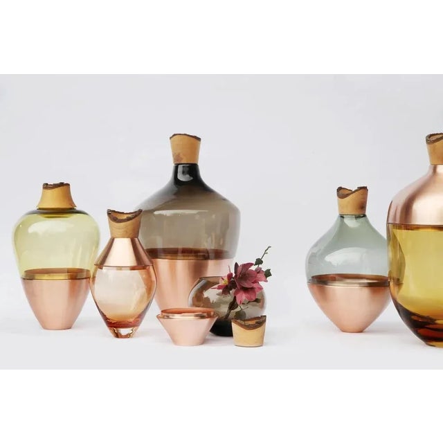 Not Yet Made - Made To Order Green Blue and Brass Patina India Vase I by Pia Wüstenberg For Sale - Image 5 of 9