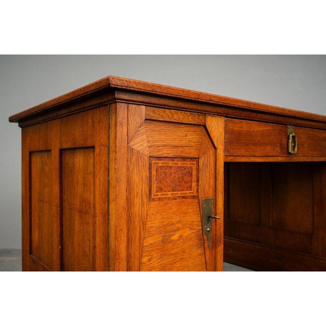 Art Nouveau Desk in Oak, Early 20th Century For Sale - Image 15 of 18
