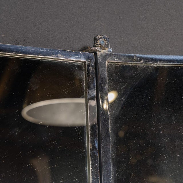 Silver Vintage Italian Wall Mounted Mirror, 1950 For Sale - Image 8 of 9