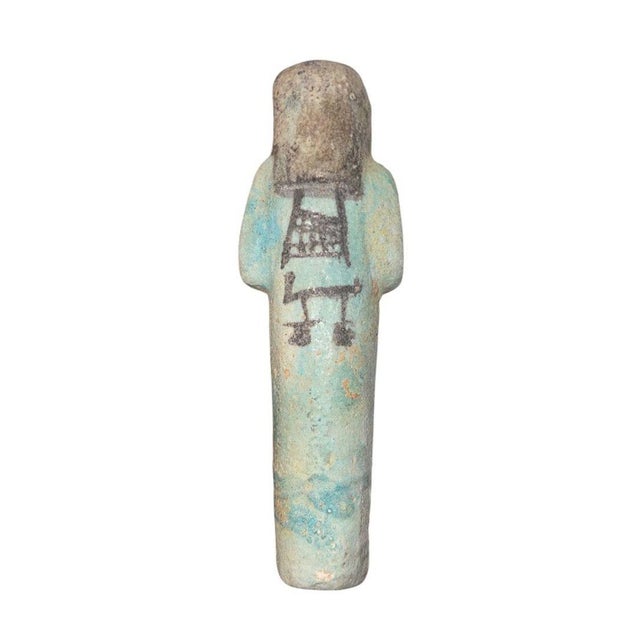 15th Century & Earlier Ancient Egyptian Faience Ushabti New Kingdom, 19th Dynasty (Ca. 1293–1185 b.c.) For Sale - Image 5 of 7