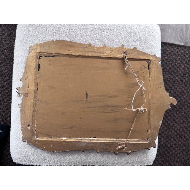 Gold Ornate 1920s Plaster Mirror For Sale - Image 8 of 9