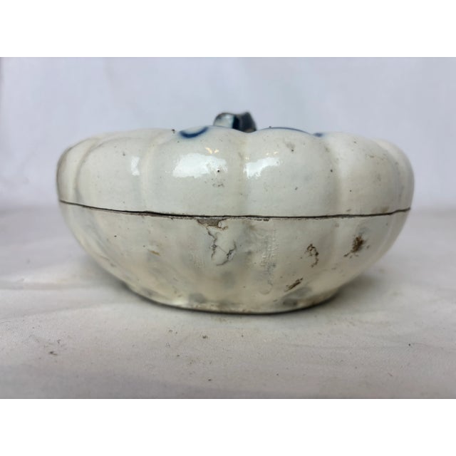 Chinese Late 19th Century Antique Blue and White Chinese Porcelain Squash Pot For Sale - Image 3 of 8