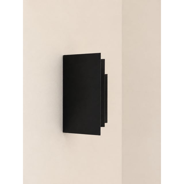 Black and Chrome Metal Wall Sconces, France, 1970, Set of 2 For Sale - Image 4 of 6