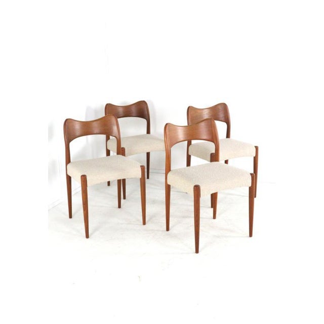 Chairs by Arne Hovmand Olsen for Kold Mogens, 1960s, Set of 4 For Sale - Image 3 of 8