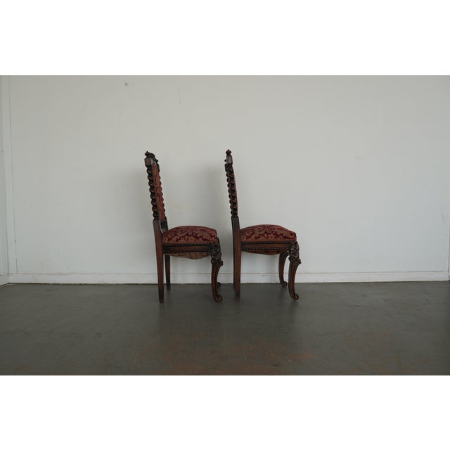 Vintage Spanish Revival Barley Twist Dining Chairs (Set of 6) For Sale In Austin - Image 6 of 18