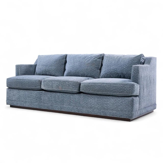 Contemporary Bill Sofield for Baker Carlyle Blue Sofa For Sale - Image 3 of 10