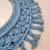 Boho Chic 1960s Blue Macrame Round Mirror For Sale - Image 3 of 12