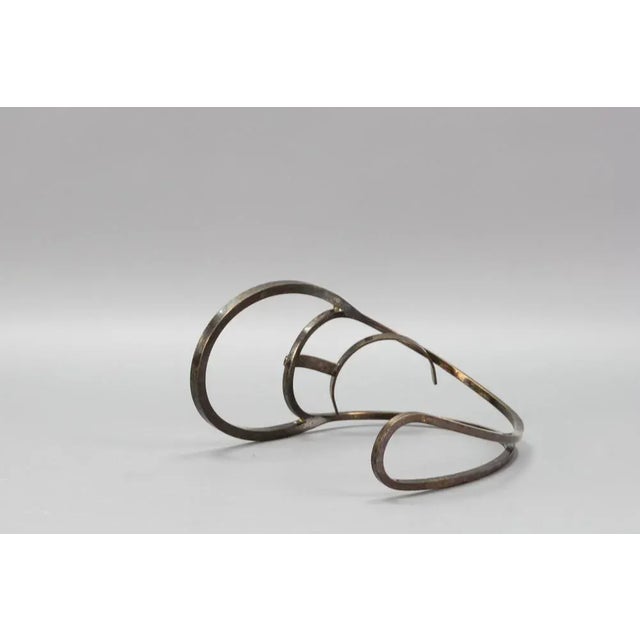 Art Deco French Silvered Brass Bottle Holder For Sale - Image 14 of 18