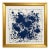 Authentic Original Framed Hermès Blue Abstract Splash Art Print in Gold Frame Contemporary Modern Wall Art Advertisement For Sale