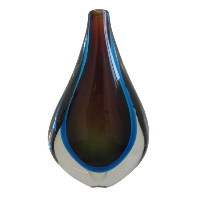 Large Murano Sommerso Vase by Flavio Poli, 1960s For Sale