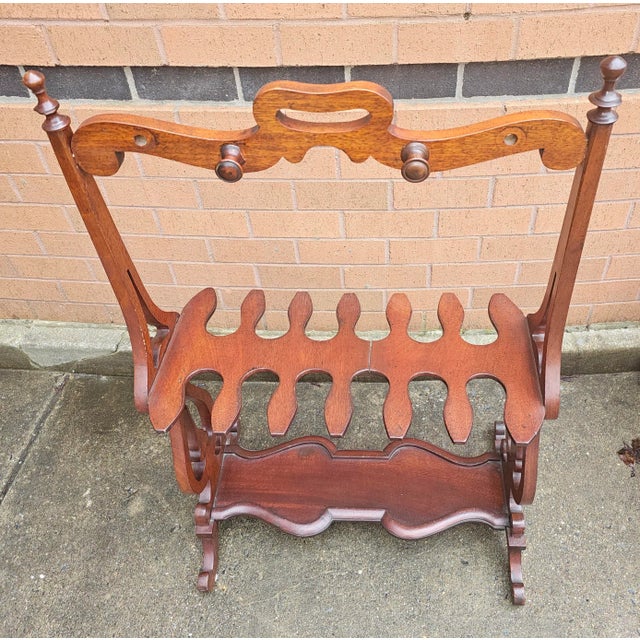Early American Style Mahogany Riding Boot Rack For Sale - Image 4 of 7