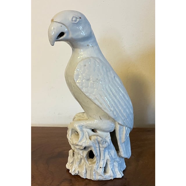 18th Century Antique 18th Century Chinese Blanc De Chine White Porcelain Parrot For Sale - Image 5 of 18