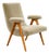 Brazilian Modern Armchair in Sage-Greige Mohair and Hardwood, Brazil, 1950s For Sale