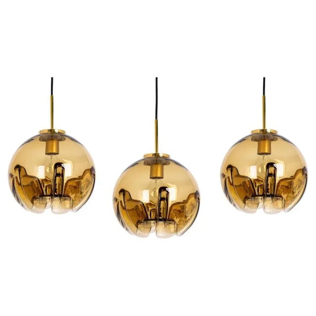 Petite Glass Pendant Light in the style of Mazzega, 1970s For Sale - Image 9 of 9