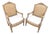 Pair of Antique French Louis XVI Style Giltwood Armchairs For Sale