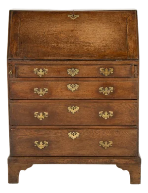 Small English Oak Secretaire, 1700s
