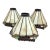 1990s Set of Three (3) Tiffany Style Slag Glass Lamp Shades Multicolor For Sale