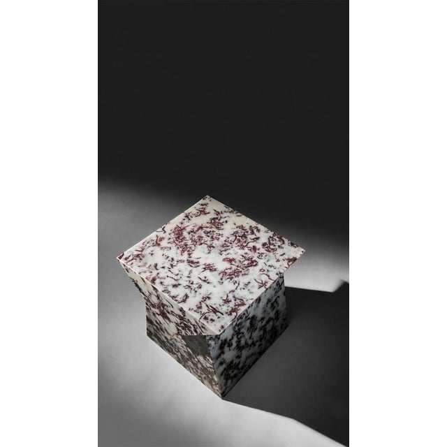 Not Yet Made - Made To Order Marlene Stool in Epoxy Resin and Leather Fragments by Wedo For Sale - Image 5 of 7