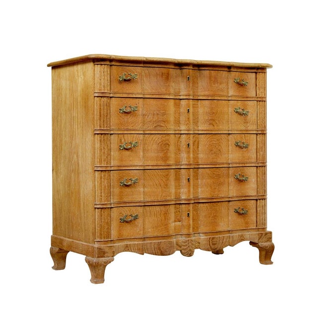 Mid-Century Modern Baroque Revival Oak Chest of Drawers, 1950 For Sale - Image 10 of 10