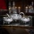 Antique late 19th century Indian Kutch solid silver three piece tea set, comprising a teapot, milk jug, and sugar bowl....