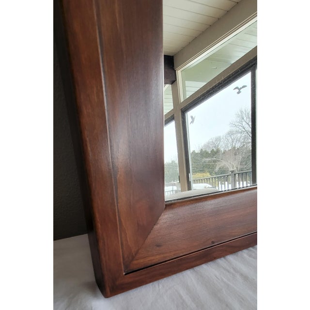 Vintage Solid Cherry Wall Mirror by Willett Furniture For Sale In Providence - Image 6 of 9
