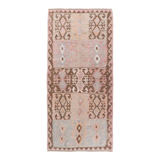 Vintage Turkish Kilim Rug 5'9 X 12' For Sale