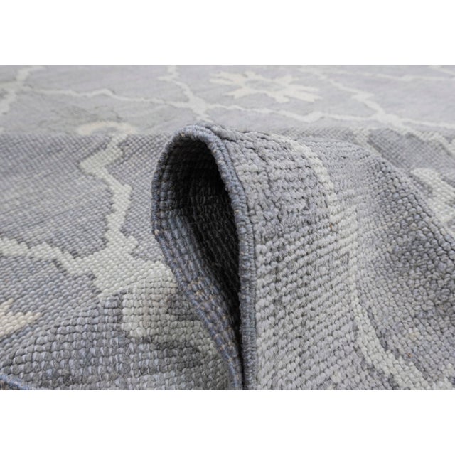 Textile Turkish Oushak Rug Gray & Cream Handwoven Wool Rug 8'3" X 10'2" For Sale - Image 7 of 8
