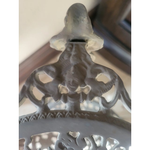 Antique Two Tier Metal Stand For Sale - Image 10 of 13