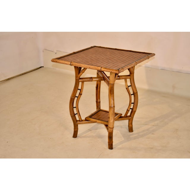 French Provincial 19th Century French Bamboo Side Table For Sale - Image 3 of 8