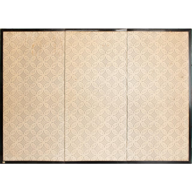 1960s Shōwa Era Japanese 3-Panel Byobu Screen "Landscape With Mountain and Trees" For Sale - Image 12 of 14