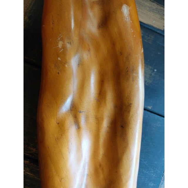 Wood Rare Vintage Sarreid LTD Spain Wooden Hand-Carved Baguette / Bread Loaf For Sale - Image 7 of 12