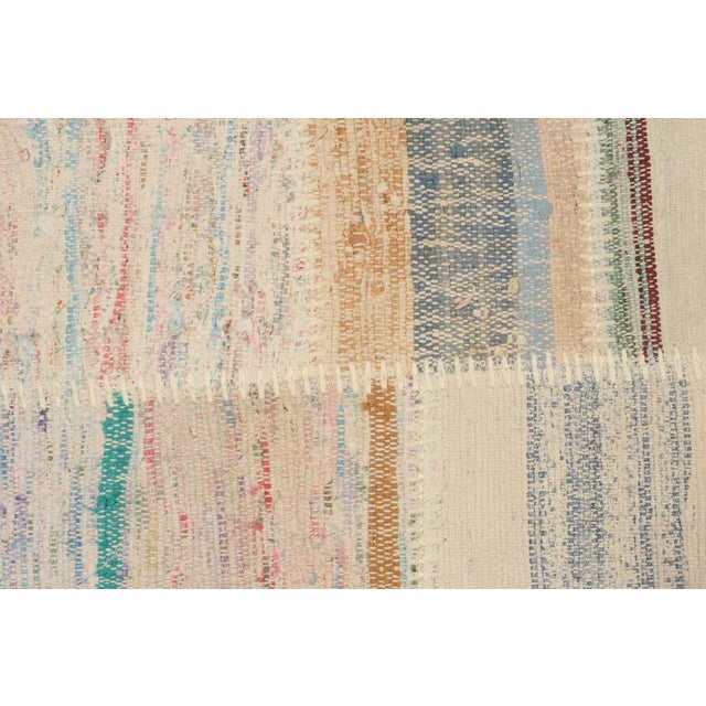 Rug & Kilim’s Patchwork Kilim Rug in Polychromatic Stripes For Sale In New York - Image 6 of 7