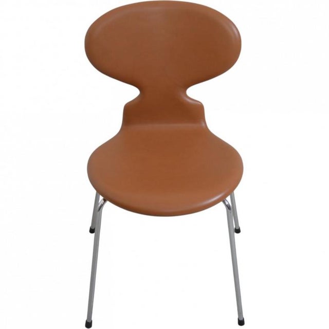 Brown Ant Chairs in Cognac Leather by Arne Jacobsen, 1990s, Set of 6 For Sale - Image 8 of 18