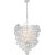 Julie Neill for Visual Comfort Signature Talia Grande Entry Chandelier in Plaster White with Clear Swirled Glass For Sale