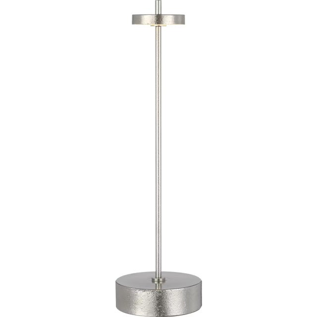 Modern Kelly Wearstler by Visual Comfort Signature Sene 12" Rechargeable Table Lamp in Museum Nickel For Sale - Image 3 of 3
