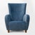 Textile Italian High-Back Armchairs in Blue Velvet and Chenille attributed to Paolo Buffa, 1950, Set of 2 For Sale - Image 7 of 10