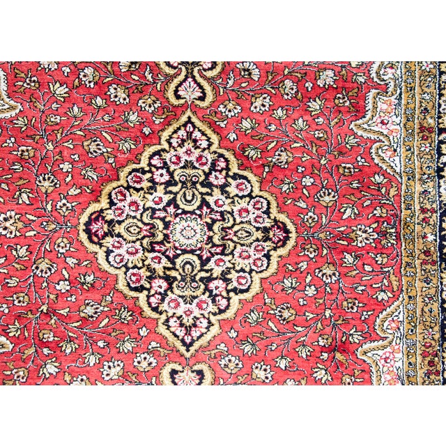 Late 20th Century Persian Silk Qum Rug For Sale - Image 10 of 13