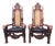 Carved Walnut Elephant Throne Chairs, 1960, Set of 2 For Sale