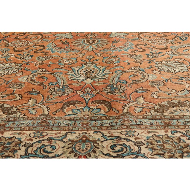 Mid 20th Century Vintage Persian Tabriz Rug - 10'00 x 13'03 For Sale - Image 5 of 10