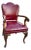 Carved Wood Library Chair Vintage English Regency Style 40s For Sale