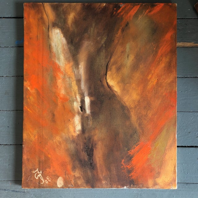 Brown Original Contemporary Istvan Csizmadia Abstract Female Nude Painting For Sale - Image 8 of 10