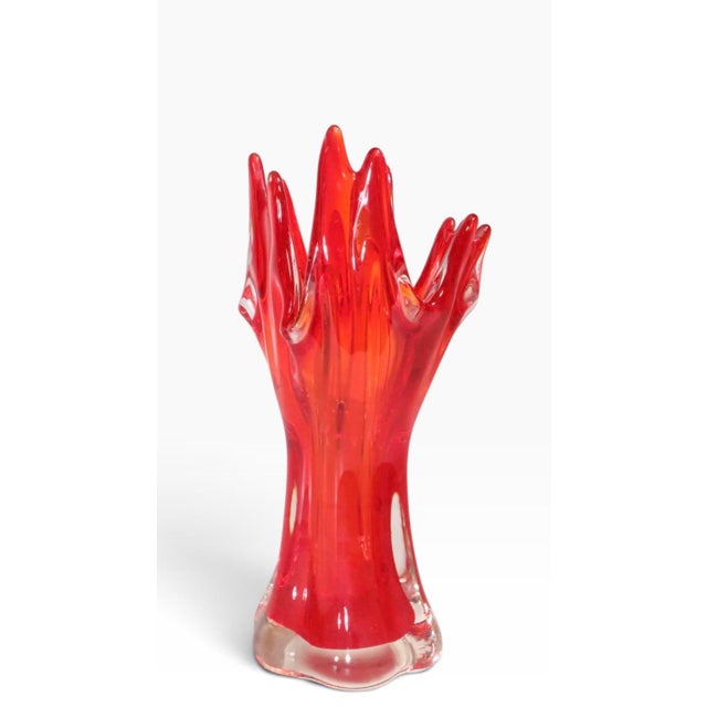 Mid Century Art Glass Vase Possibly Edag C. 1960's For Sale In New York - Image 6 of 9
