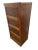 1970s Vintage Tiger Oak File Cabinet Four Drawers One Locks Paneled Sides Legal Size For Sale - Image 5 of 11