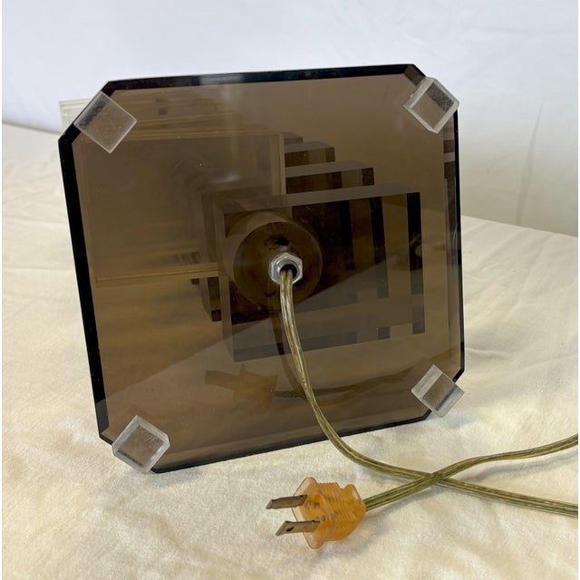 Vintage Mid Century Modern Stacked Lucite Lamp For Sale - Image 12 of 12