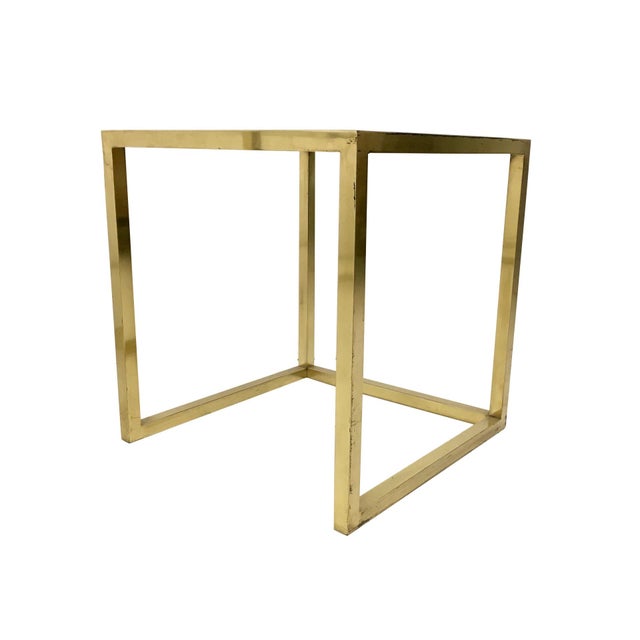 Postmodern Nesting Tables in Brass, Glass and Steel, 1970s, Set of 3 For Sale - Image 11 of 12